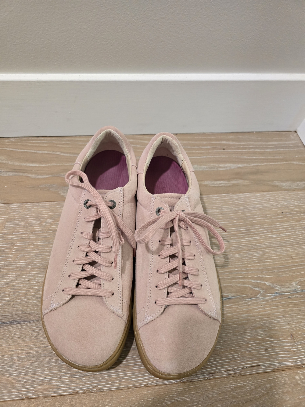 Birkenstock Dusty Rose Bend Low Suede Lace-Up Sneakers